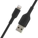 Belkin Boostcharge Braided Lightning to USB-A Cable 15cm Black MFi certified