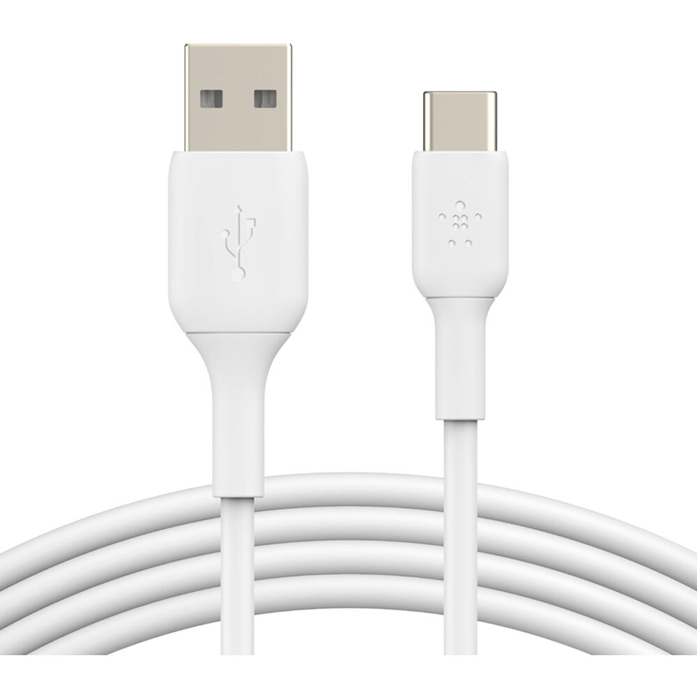 Belkin BoostCharge 2m 15W USB-A to USB-C Cable (White)