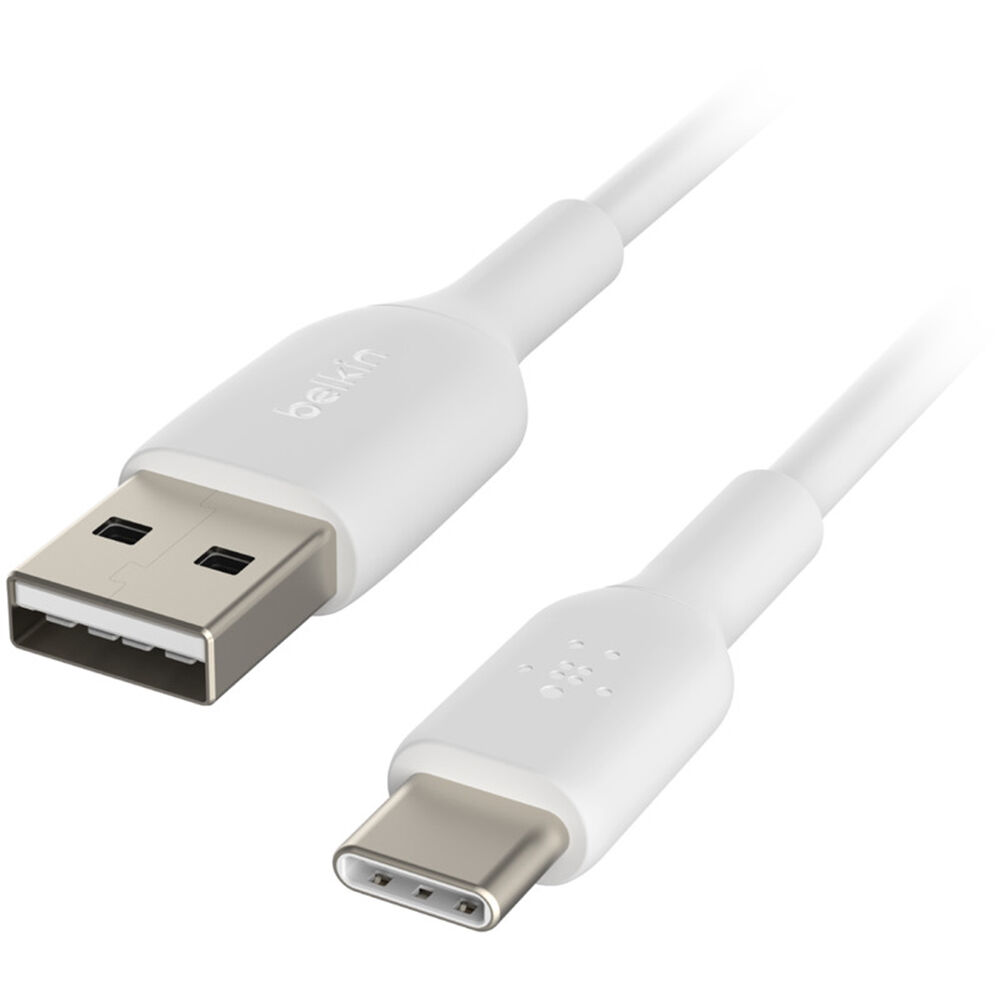 Belkin BoostCharge 2m 15W USB-A to USB-C Cable (White)