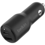 Belkin BoostCharge 42W USB-C PD Dual Car Charger (Black)