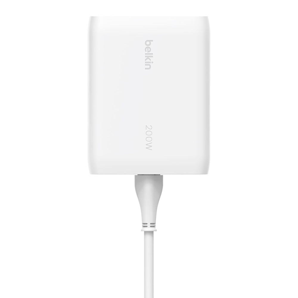 Belkin BoostCharge Pro 200W 4-Port USB-C GaN Charger (White)