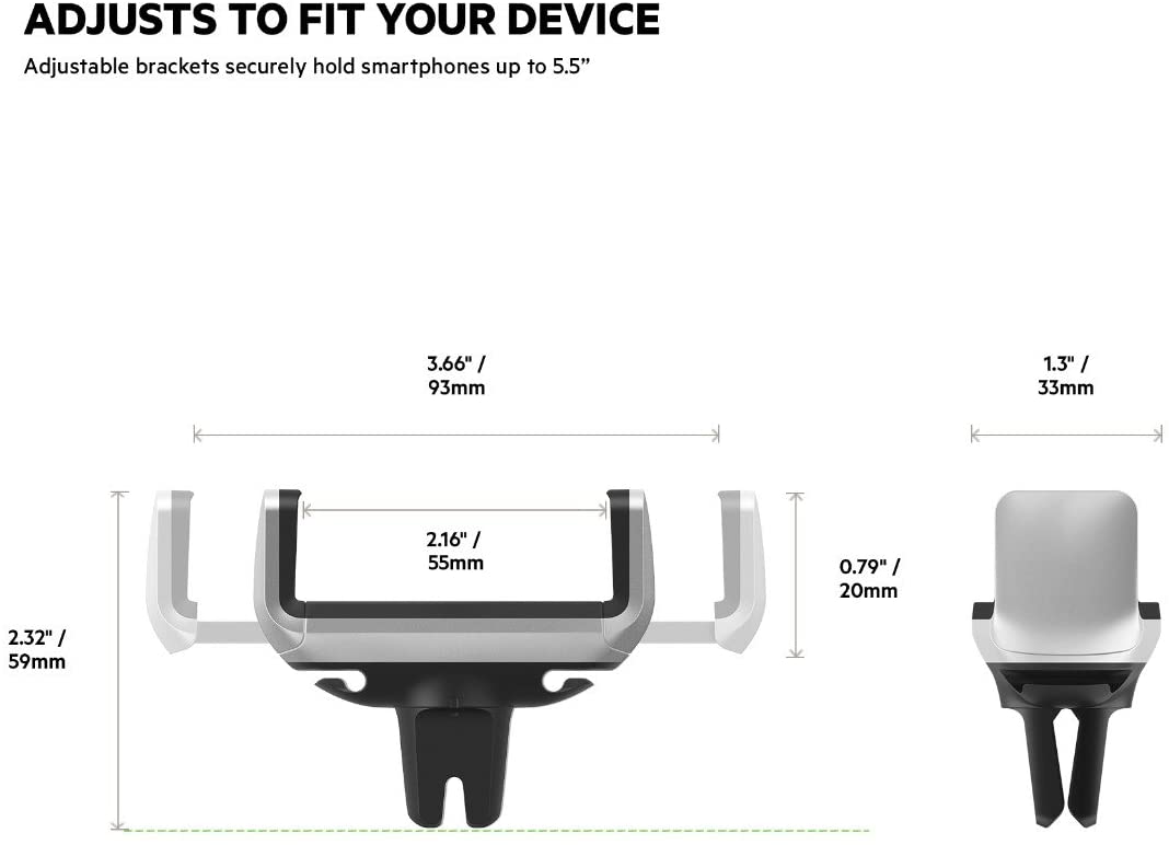 Belkin Car Vent Mount Silver/Black - F7U017bt