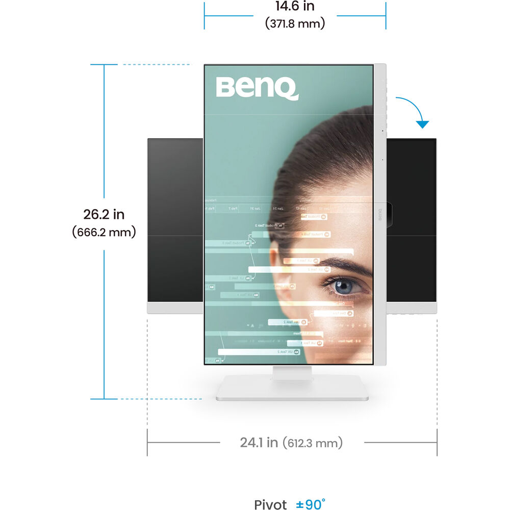 BenQ GW2786TC 27" 100Hz FHD 5ms Ergo White IPS Monitor with 65W USB-C