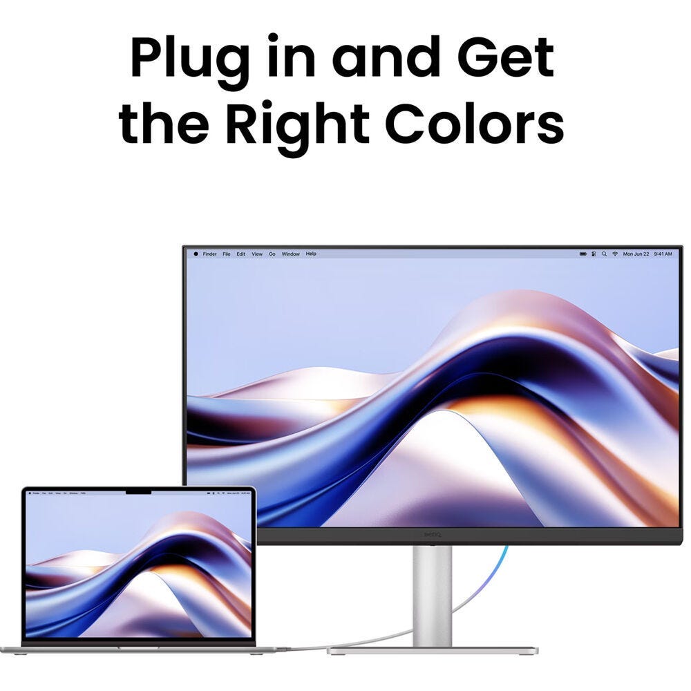 BenQ MA270S 27" 5K Gloss Monitor with MacBook Neo 6C/5C, 8GB, 256GB SSD (Indigo)