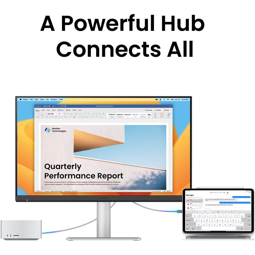 BenQ MA270S 27" 5K 70Hz Nano Gloss Mac Monitor with Thunderbolt 41