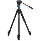 Benro A1573F Aluminum Tripod with S2 PRO 60mm Flat Base Video Head