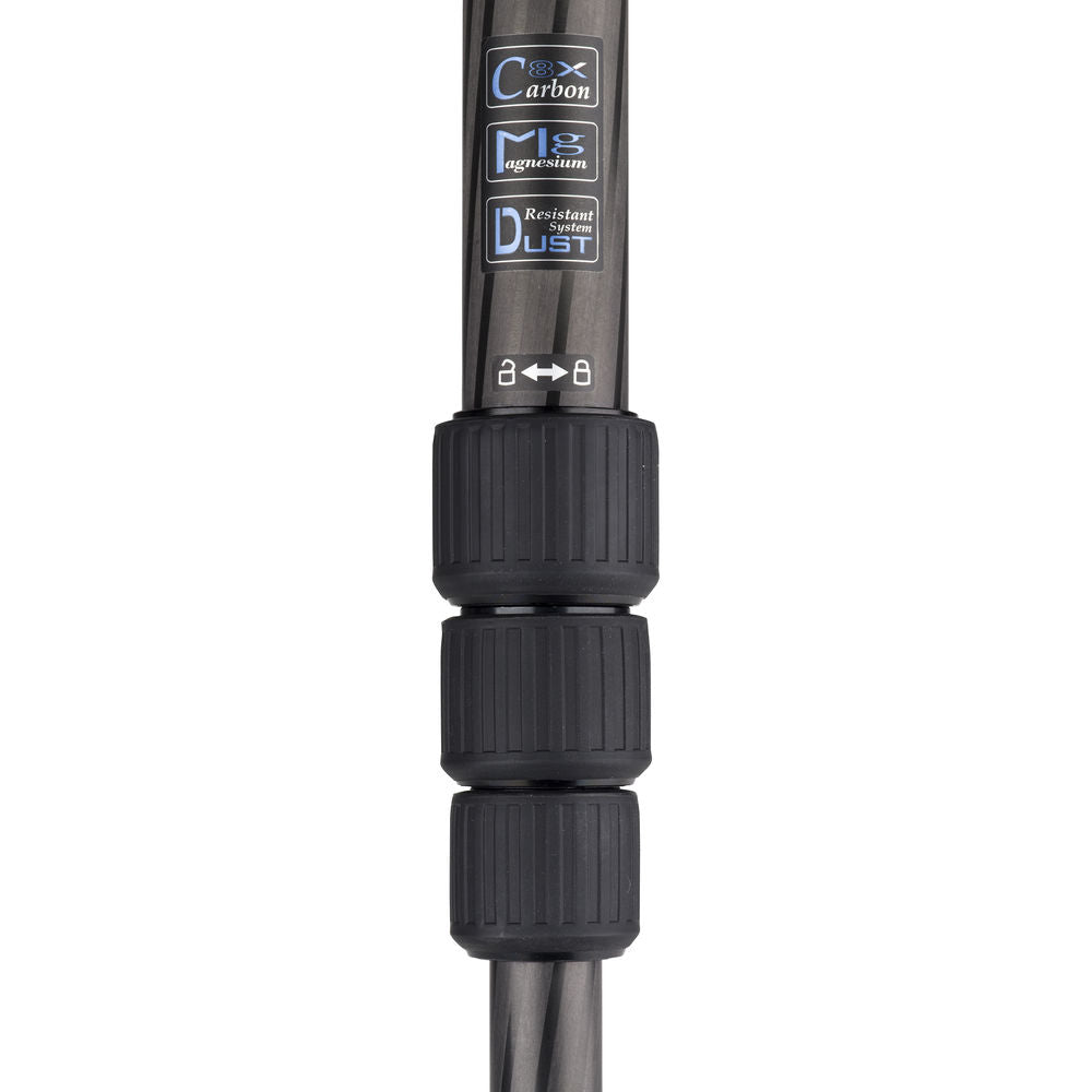 Benro C3883 Reverse-Folding Carbon Fiber Travel Tripod with S6Pro Fluid Video Head