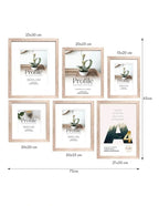 Deluxe Gallery Photo Wall Frame Set B - 6 Frames - Polar Birch 