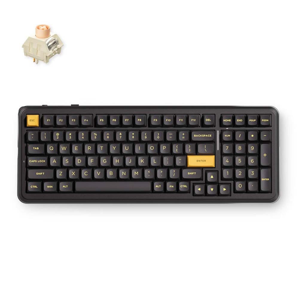MCHOSE K99 V3 8K RGB Wireless Keyboard (Black Gold) (Icy Creamsicle Switch)