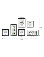 Deluxe Gallery Photo Wall Frame Set A - 6 Frames - Black