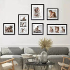 Deluxe Gallery Photo Wall Frame Set A - 6 Frames - Black