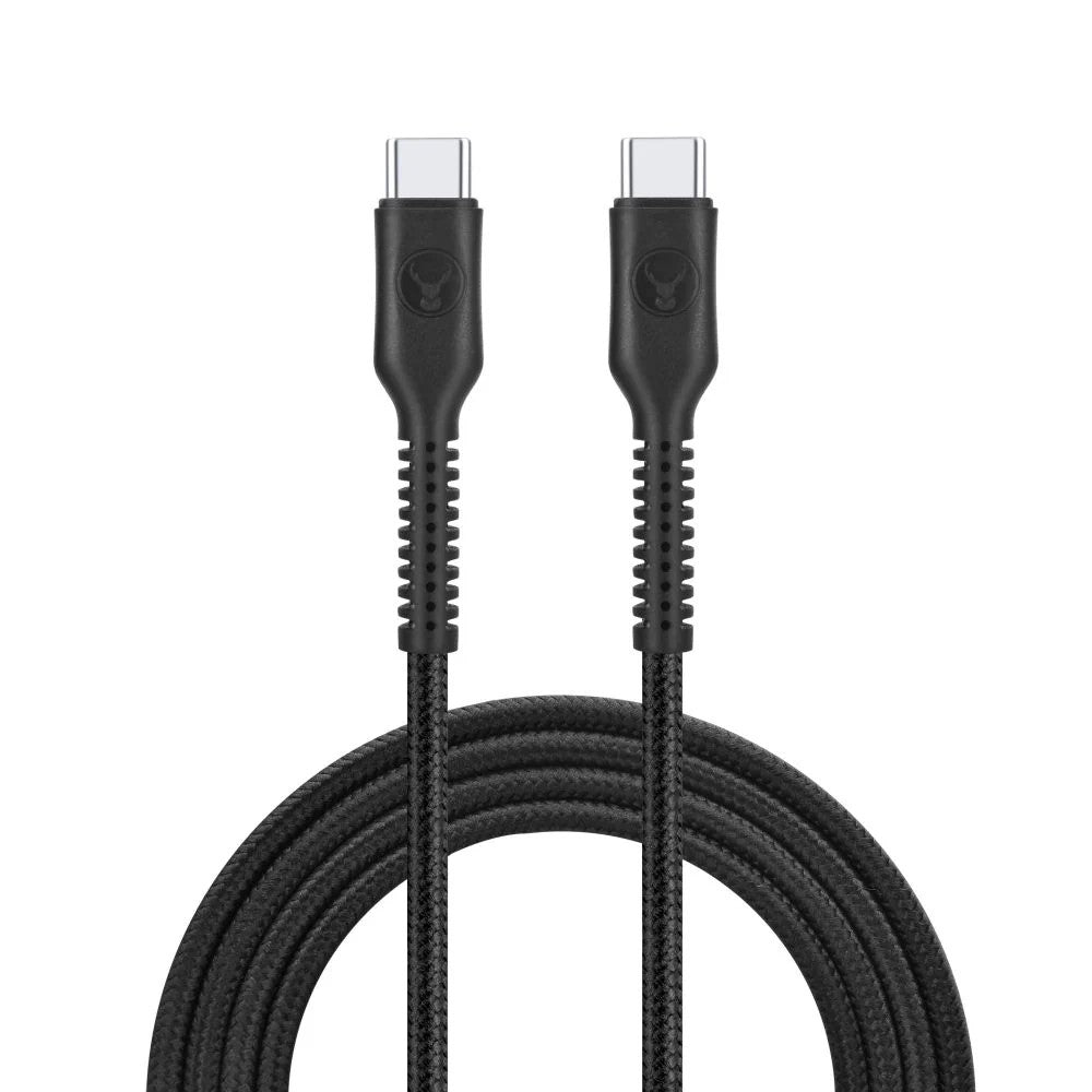 Bonelk Long-Life Easy Grip 1.5m 240W USB-C to USB-C Cable (Black)