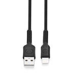 Bonelk 1.2m Long-Life Easy Grip USB-A to Lightning Cable (Black)