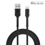 Bonelk 1.2m Long-Life Easy Grip USB-A to Lightning Cable (Black)