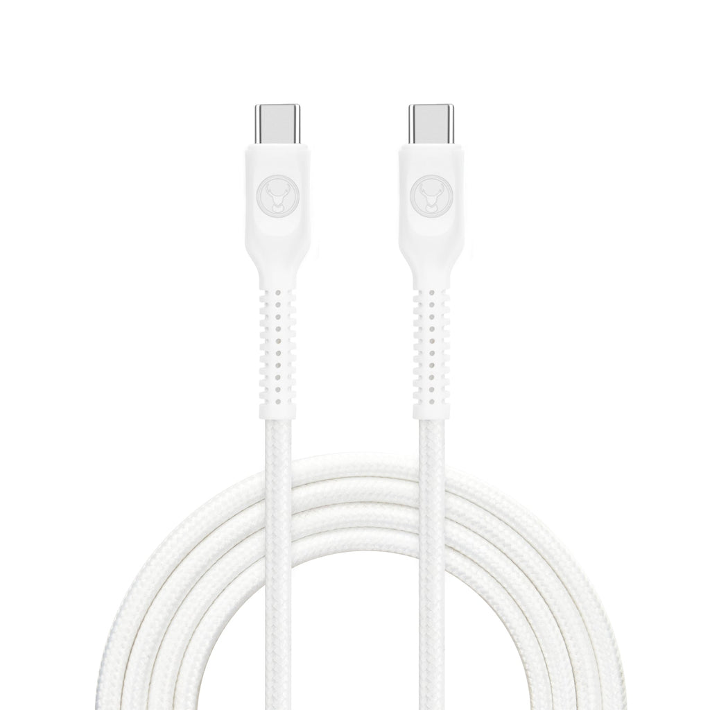 Bonelk 1.2m Long-Life Easy Grip USB-C to USB-C Cable 100W (White)
