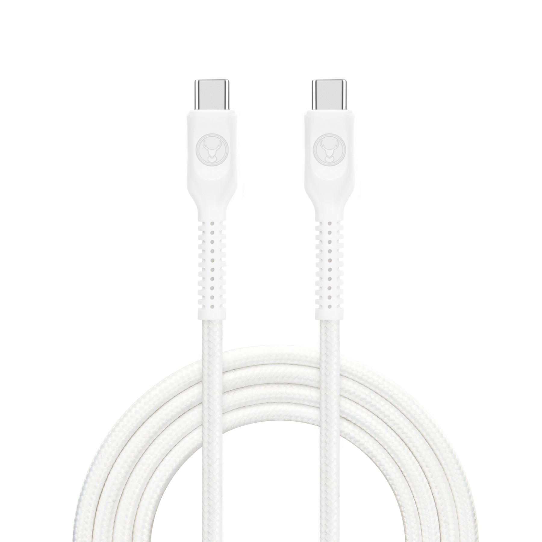 Bonelk 1.2m Long-Life Easy Grip USB-C to USB-C Cable 100W (White)