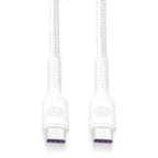Bonelk 1.2m Long-Life Easy Grip USB-C to USB-C Cable 100W (White)