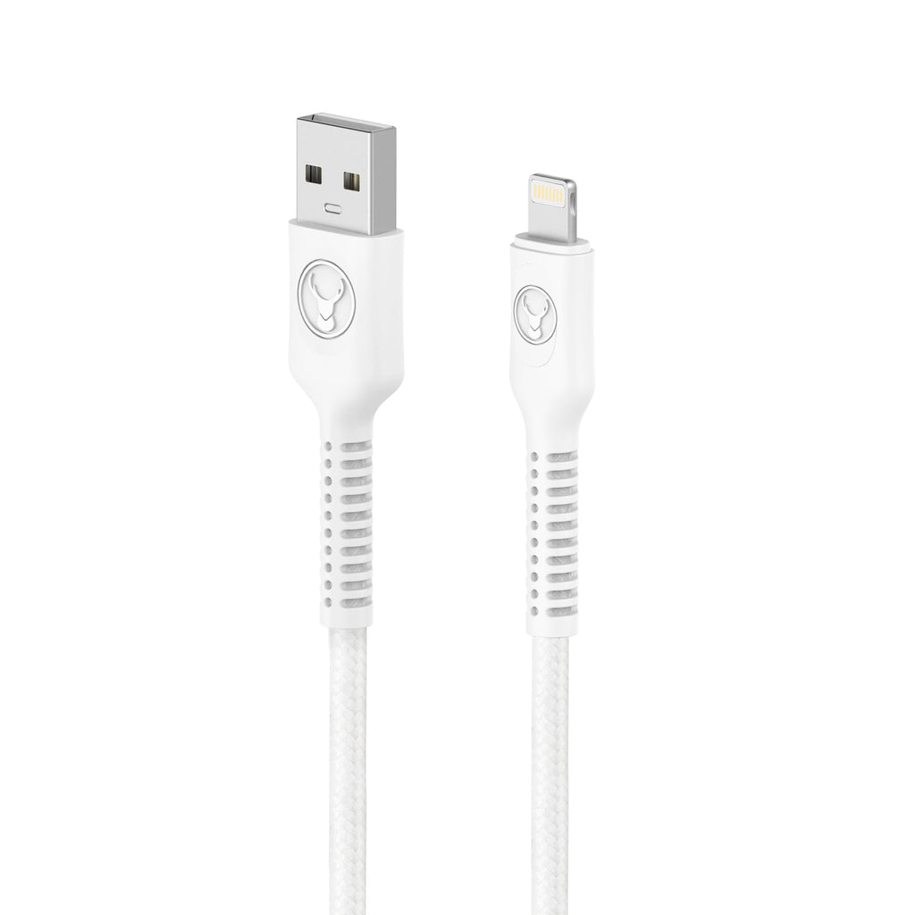Bonelk 2m Long-Life Easy Grip USB-A to Lightning Cable (White)