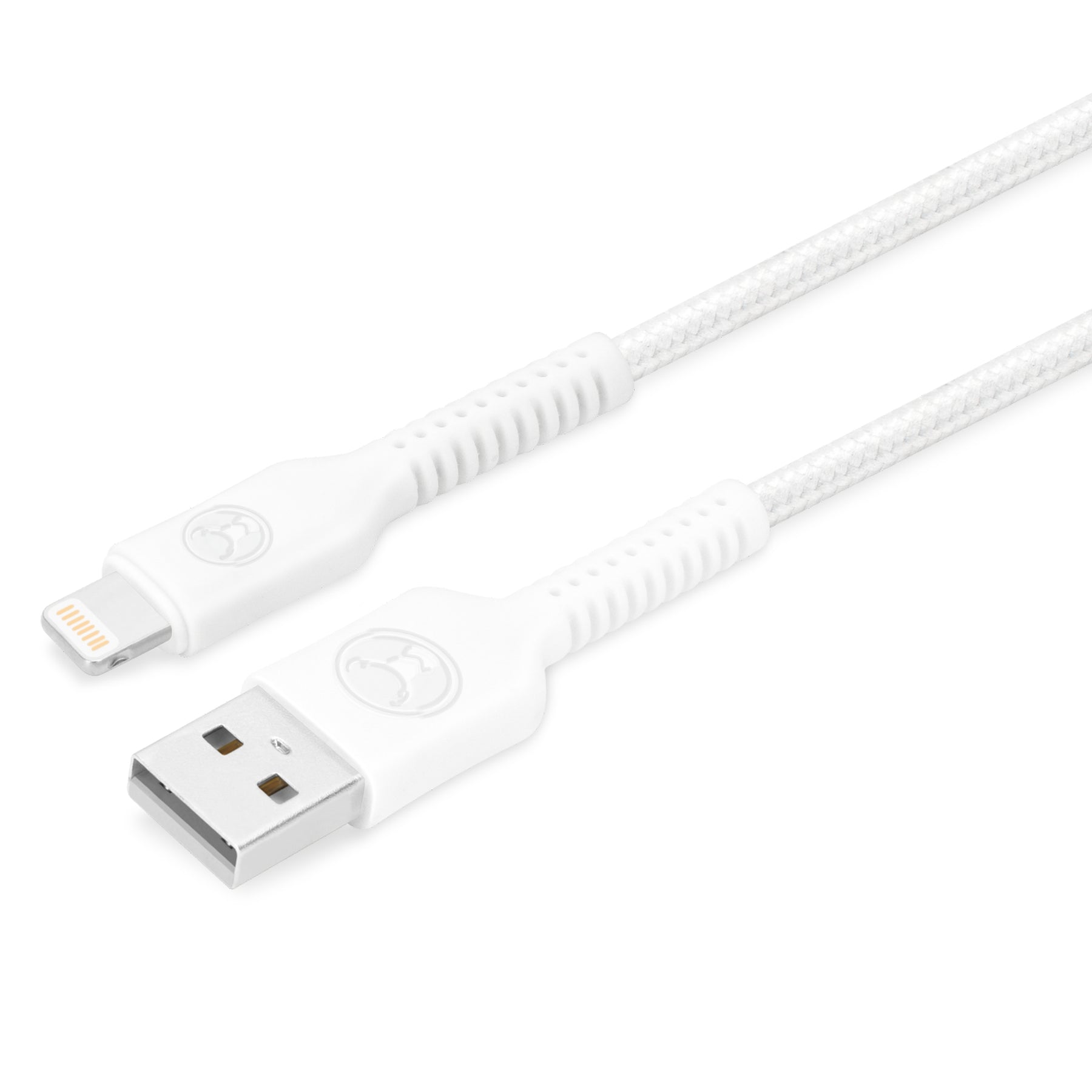 Bonelk 2m Long-Life Easy Grip USB-A to Lightning Cable (White)