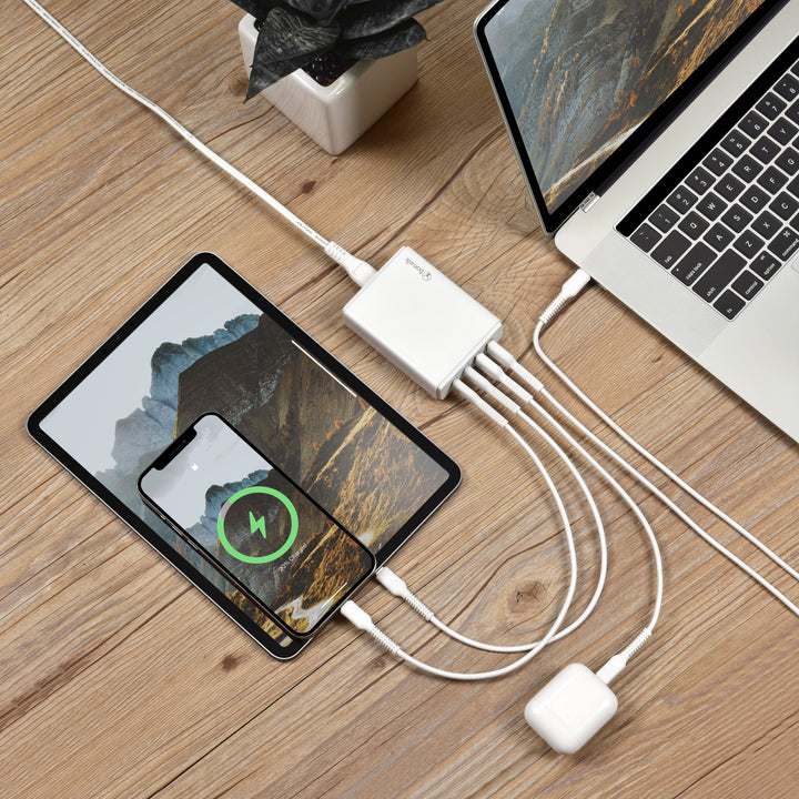 Bonelk Desktop Charger 2 x USB-C 2 x USB-A 65W (White) 