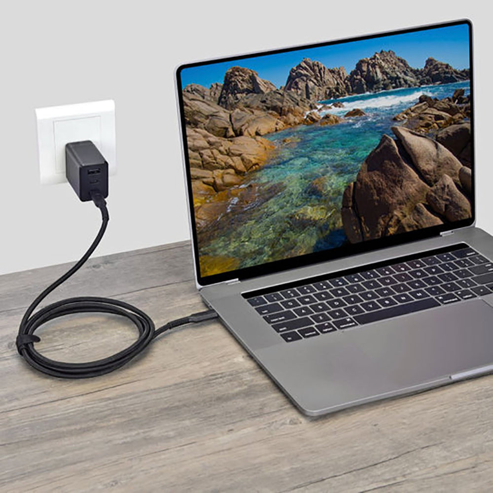 Bonelk Long-Life Easy Grip 1.5m 240W USB-C to USB-C Cable Supports 4K 60Hz (Black)