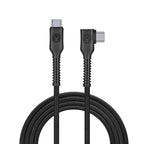 Bonelk Long-Life Easy Grip USB-C to USB-C Right Angle Cable 100W 3 m (Black)