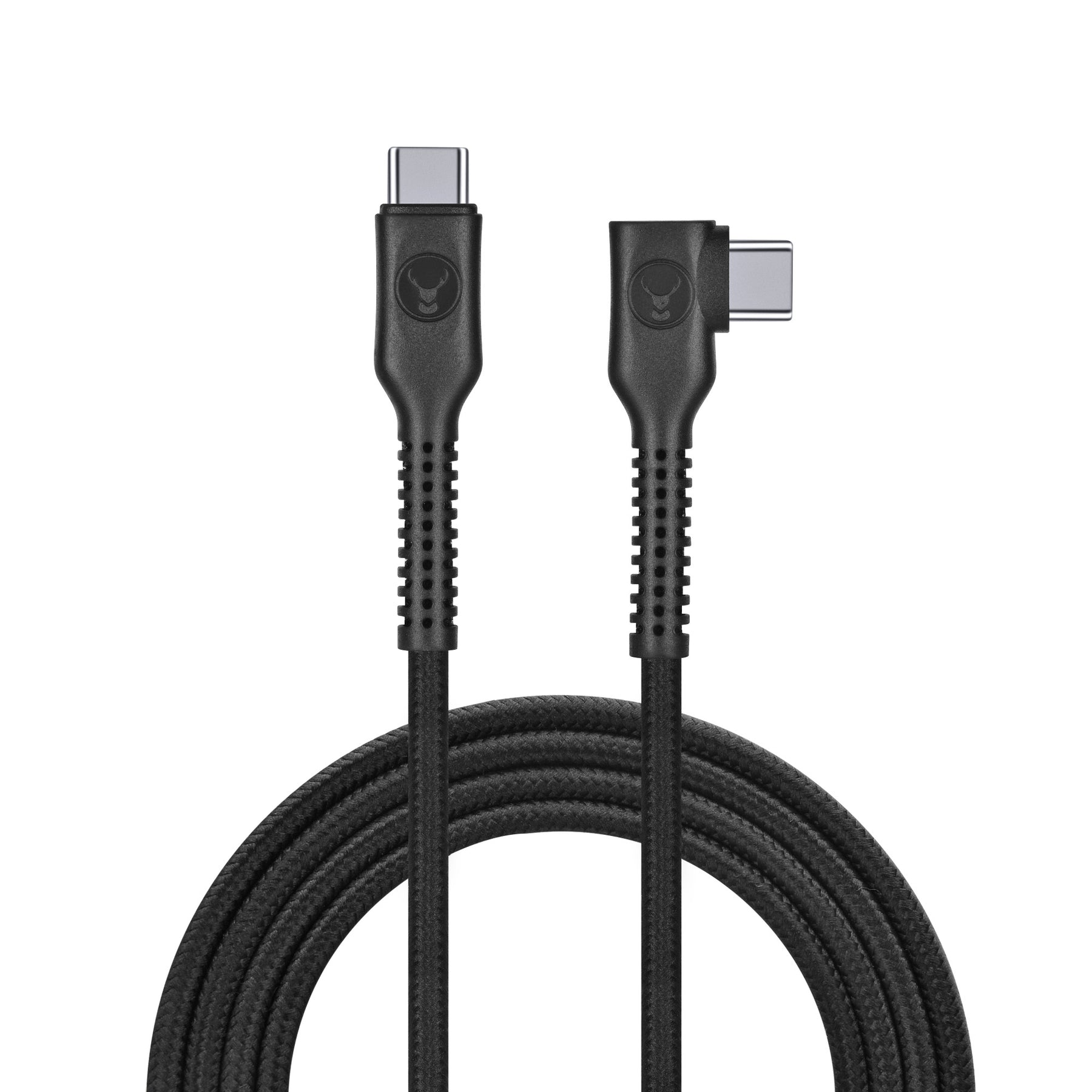 Bonelk Long-Life Easy Grip USB-C to USB-C Right Angle Cable 100W 3 m (Black)