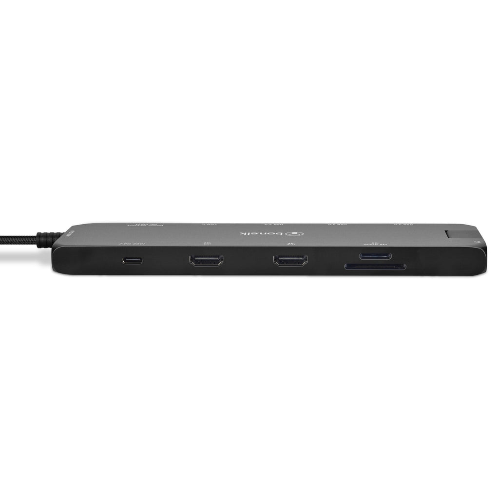 Bonelk Long-Life USB-C to 12-in-1 Multiport Powered Hub (Black)