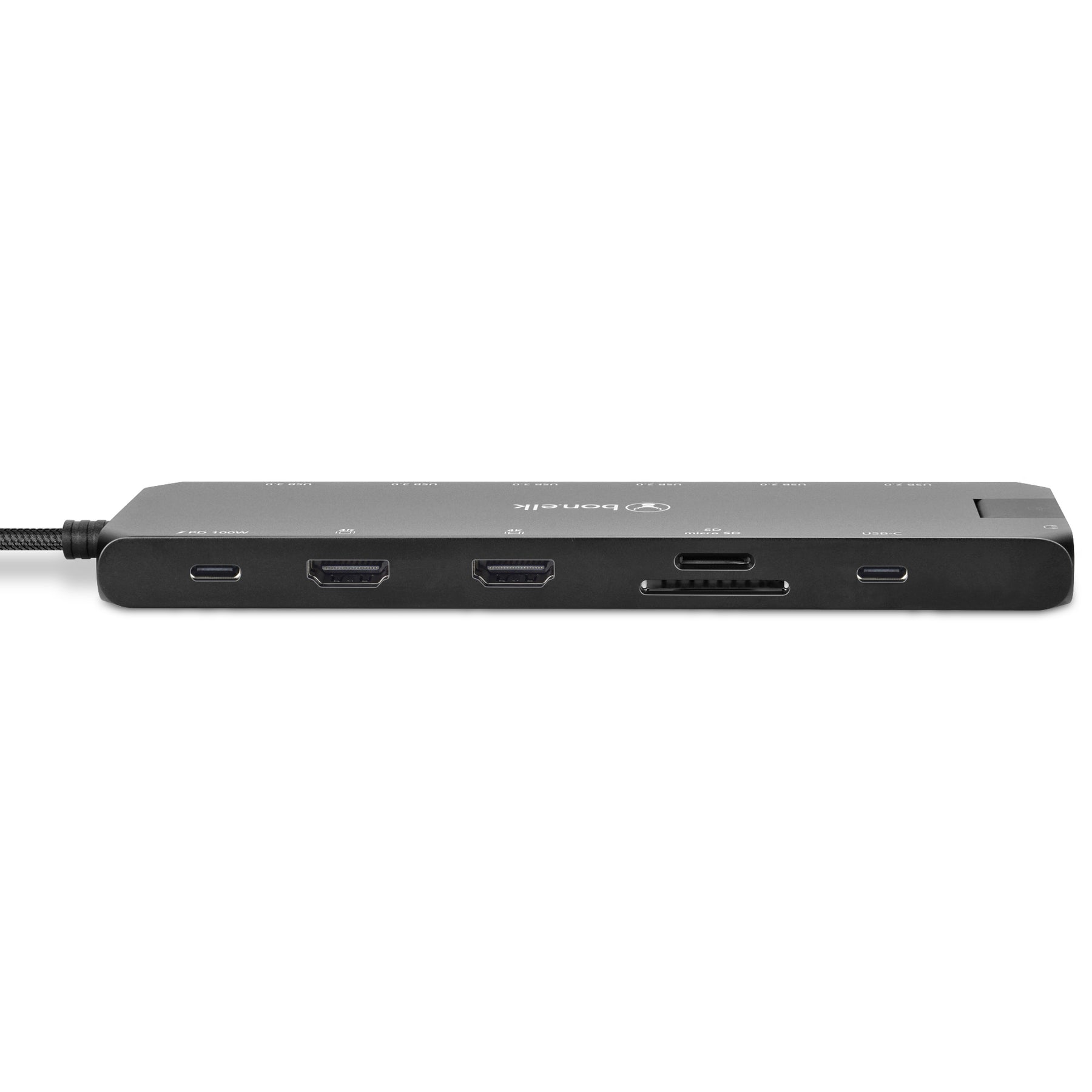 Bonelk Long-Life USB-C to 14-in-1 Multiport Hub (Black) 