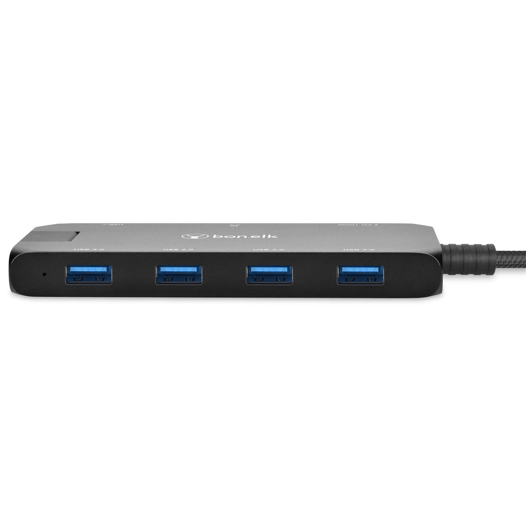 Bonelk Long-Life USB-C to 8-in-1 Multiport Hub (Black) 