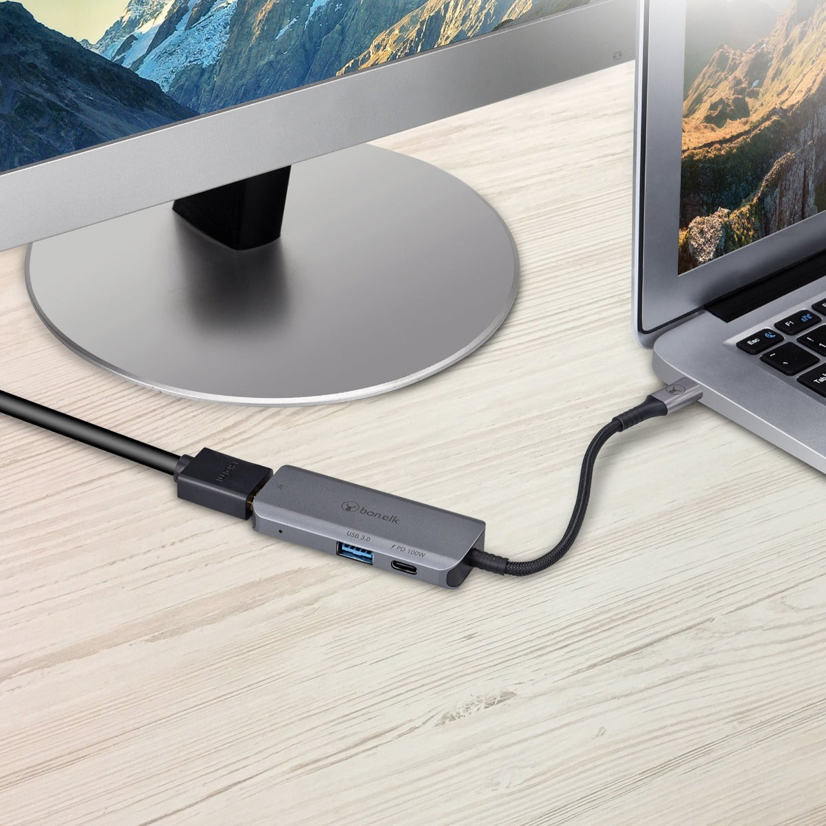 Bonelk USB-C Long-Life Series 3-in-1 Multiport Hub