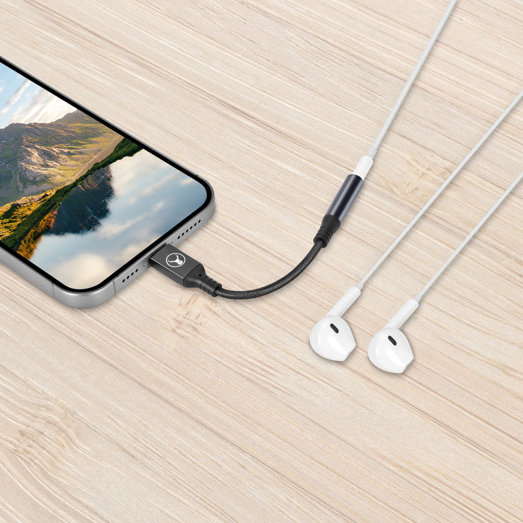 Bonelk USB-C to 3.5mm Long-Life Adapter (Black)