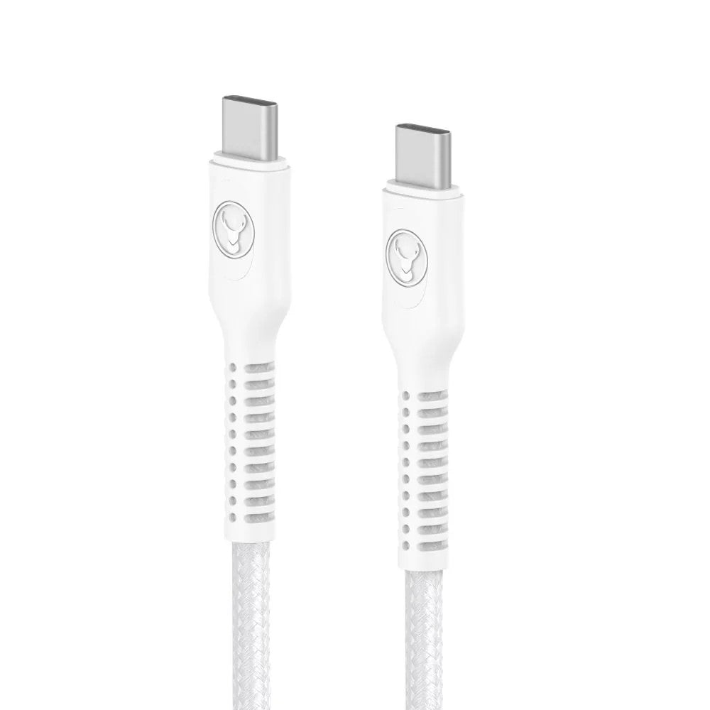 Bonelk Long-Life Easy Grip 1.5m 240W USB-C to USB-C Cable (White)