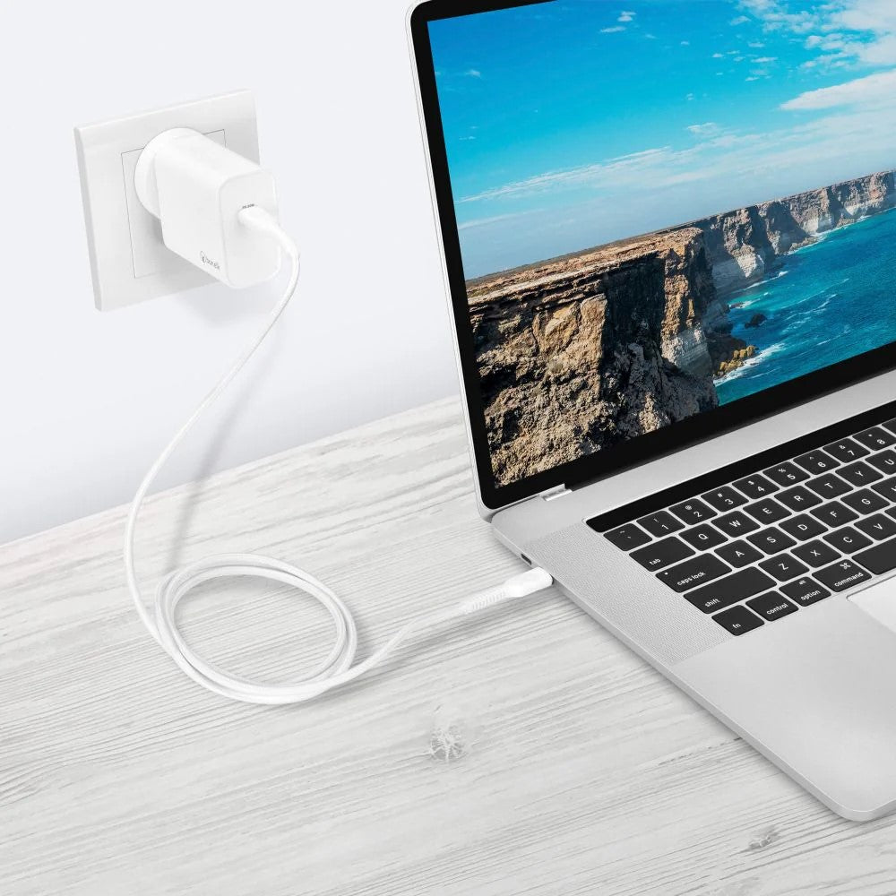Bonelk Long-Life Easy Grip 1.5m 240W USB-C to USB-C Cable (White)