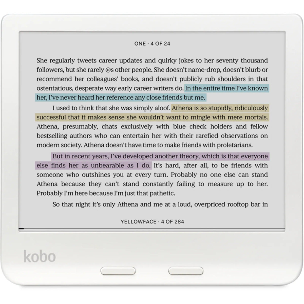 Kobo Libra Colour White with SleepCover Case (Dusk Blue) 