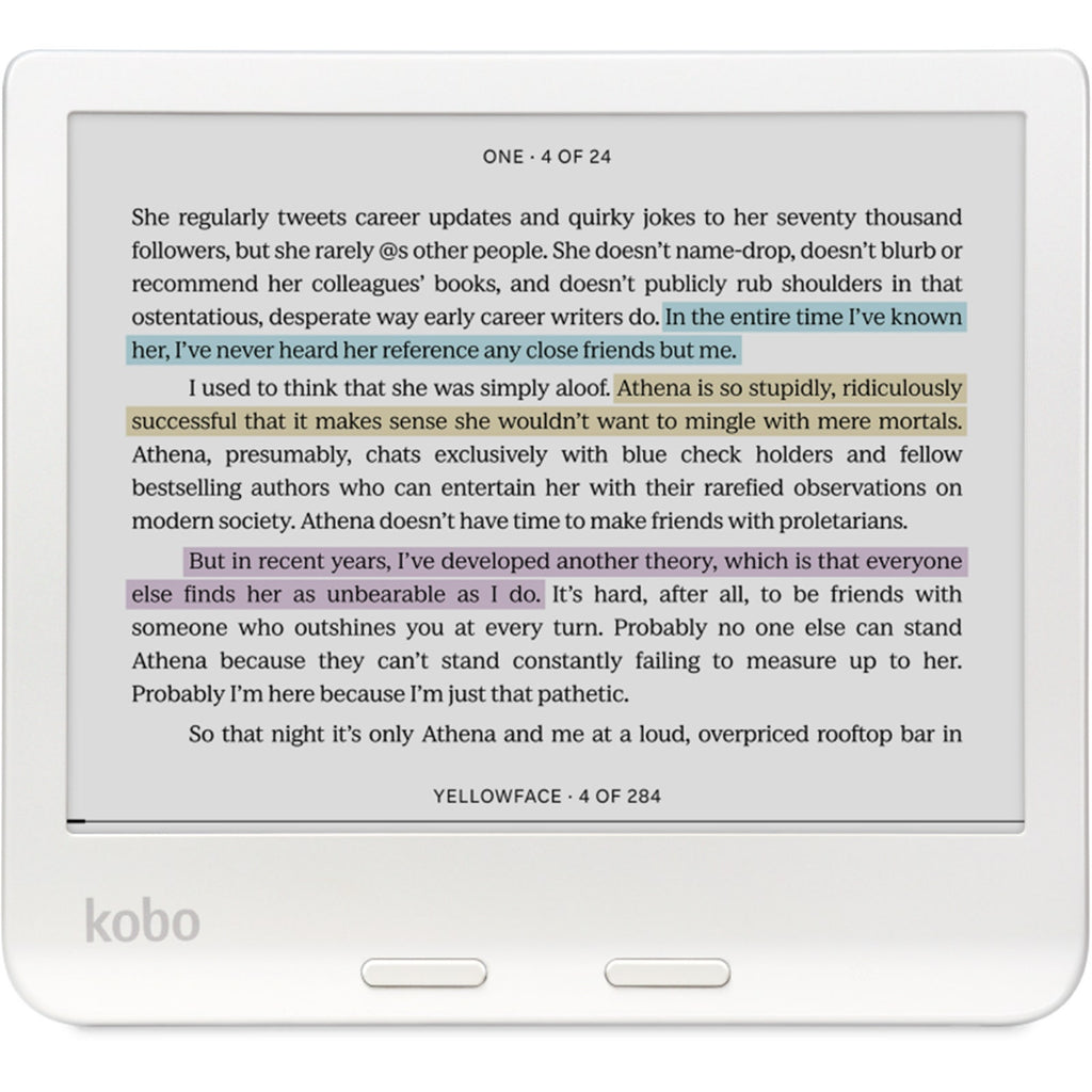 Kobo Libra Colour White with Notebook SleepCover Case (Sand Beige)