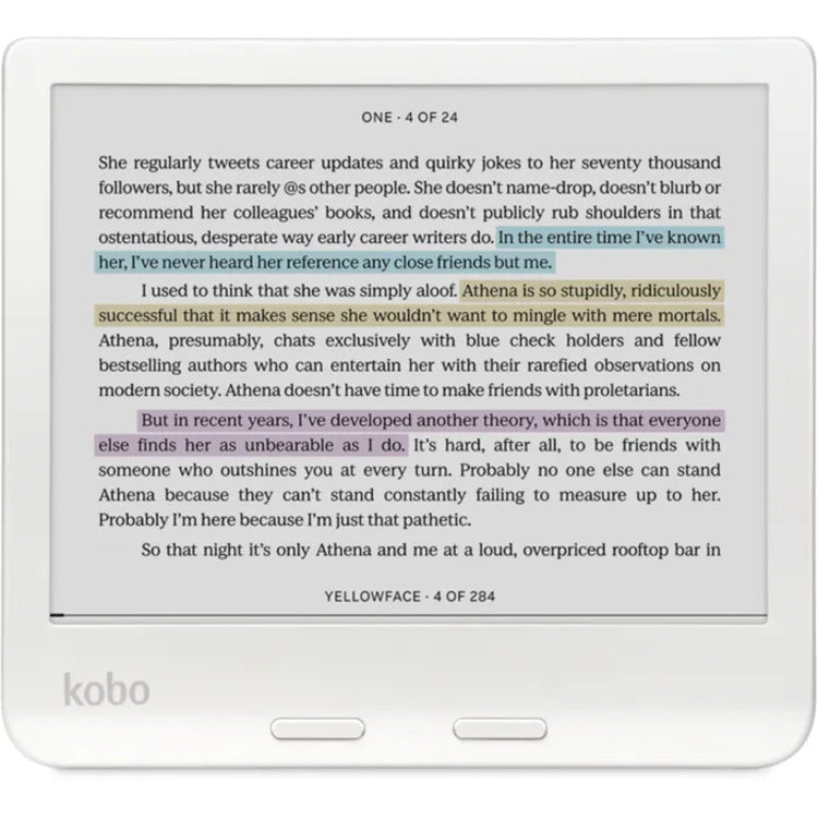 Kobo Libra Colour White with Notebook SleepCover Case (Dusk Blue)