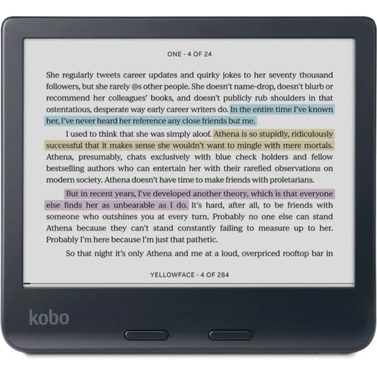 Kobo Libra Colour Black with SleepCover Case (Dusk Blue)