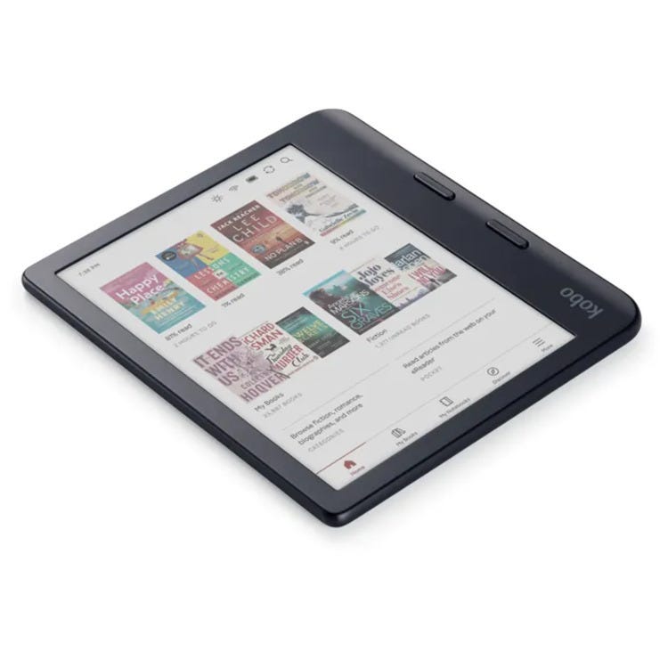 Kobo Libra Colour Black with SleepCover Case (Dusk Blue)