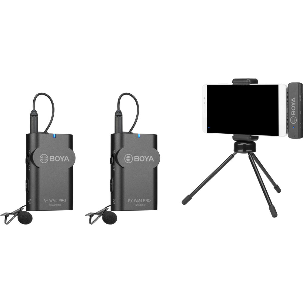 BOYA BY-WM4 PRO-K6 Two-Person Digital Wireless Omni Lavalier Microphone System for USB-C Devices