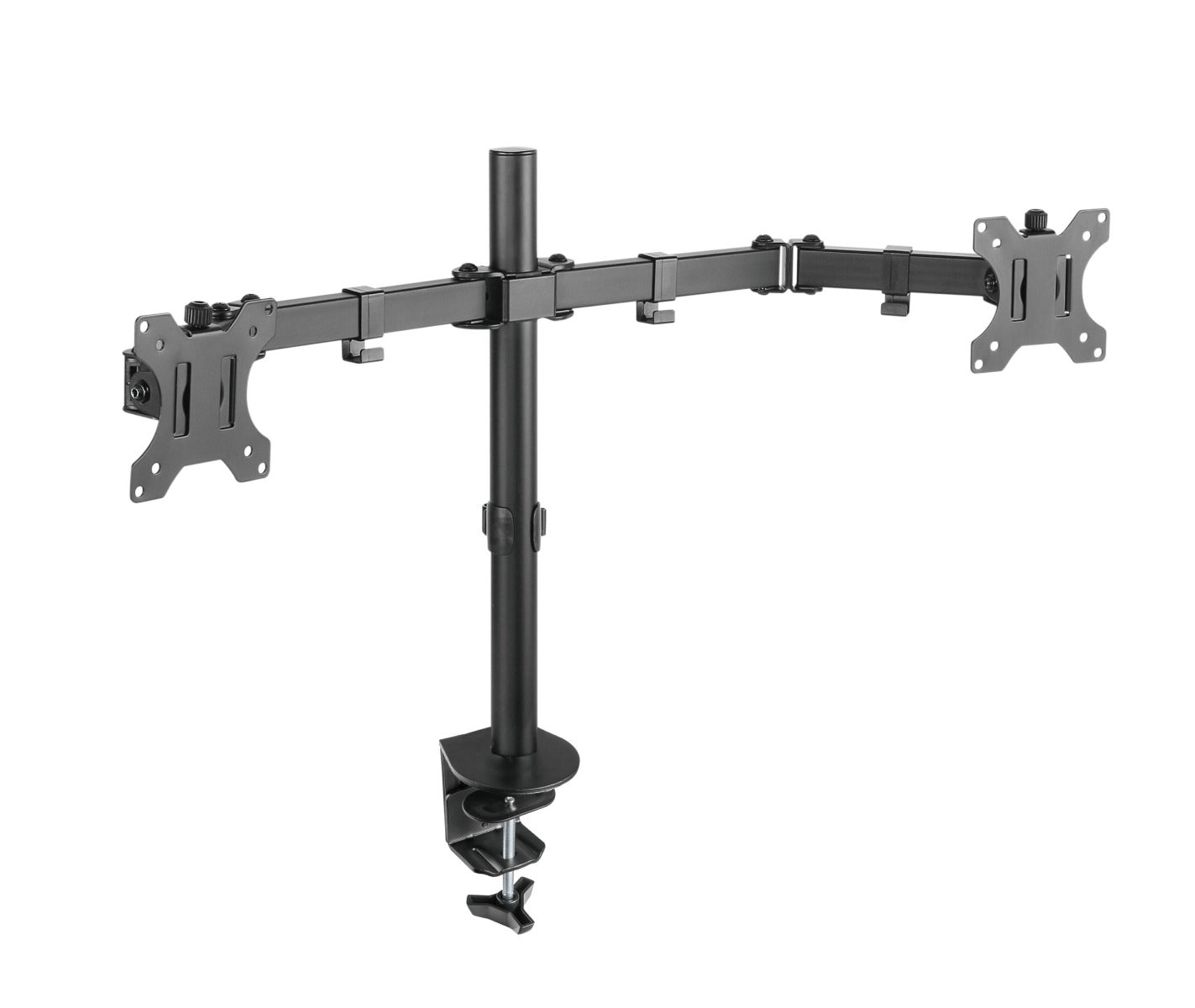 Brateck Dual Screens Double Joint Articulating Monitor Arm Fit Most 13-32" Screens