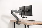 Brateck Dual Monitors Aluminum Heavy-Duty Gas Spring Monitor Arm with Handle