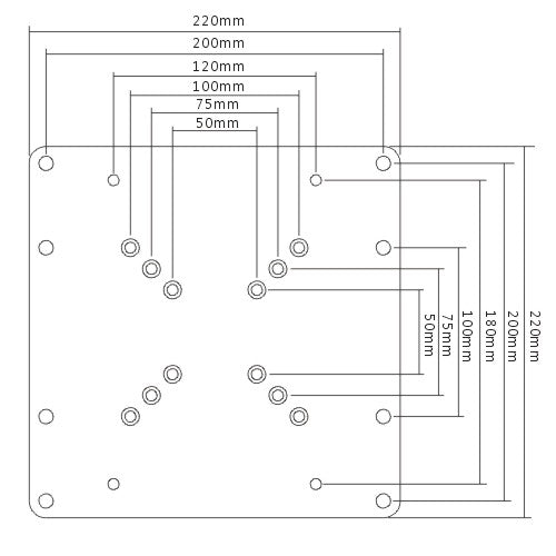 Brateck LCD VESA Extension Plate Fit most 23"- 42" 