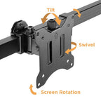 Brateck Pole Mount Dual-Screen Monitor Mount Fit Most 17-32" Screens up to 9kg