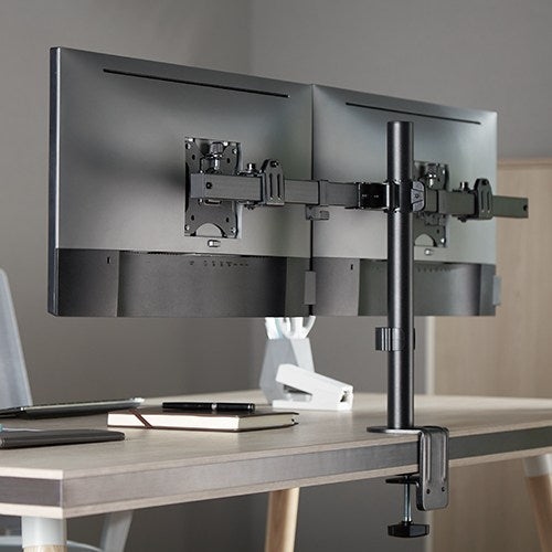 Brateck Pole Mount Dual-Screen Monitor Mount Fit Most 17-32" Screens up to 9kg