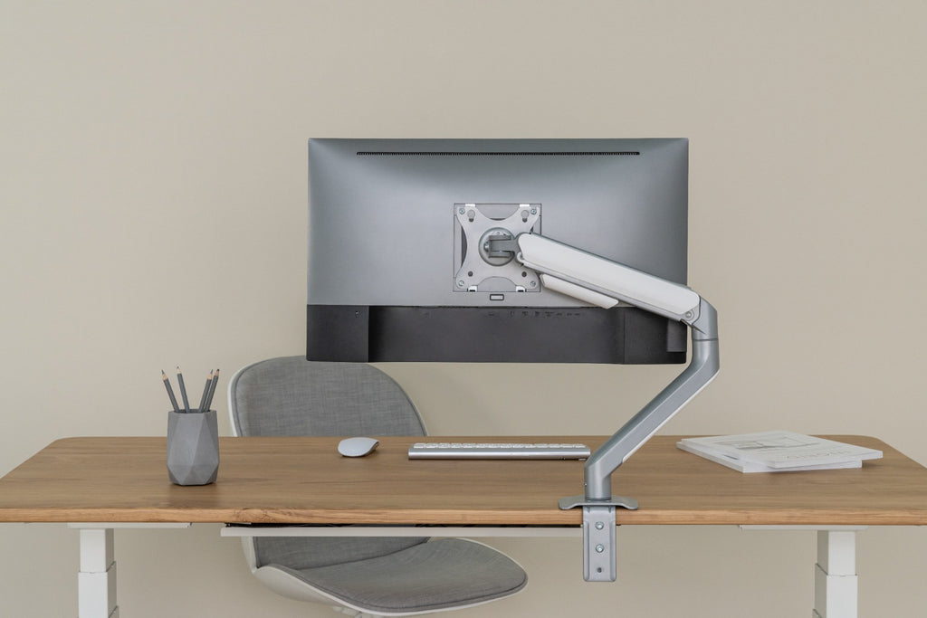 Brateck Single Monitor Economical Spring-Assisted Monitor Arm (White)