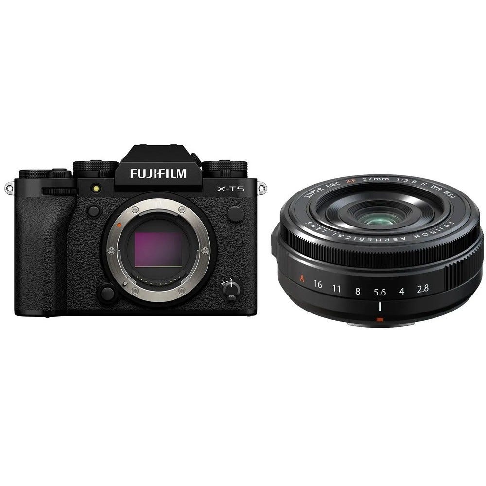 Fujifilm X-T5 with XF 27mm f/2.8 Lens - Black