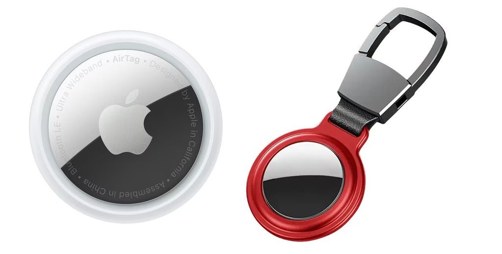 Apple AirTag 1 Pack with Magnetic Metal Cover (Red)