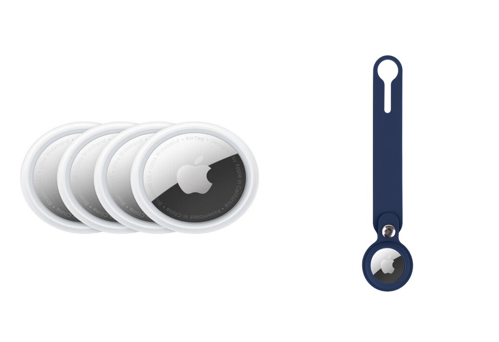Apple AirTag 4 Pack with Silicone Cover Loop (Navy)