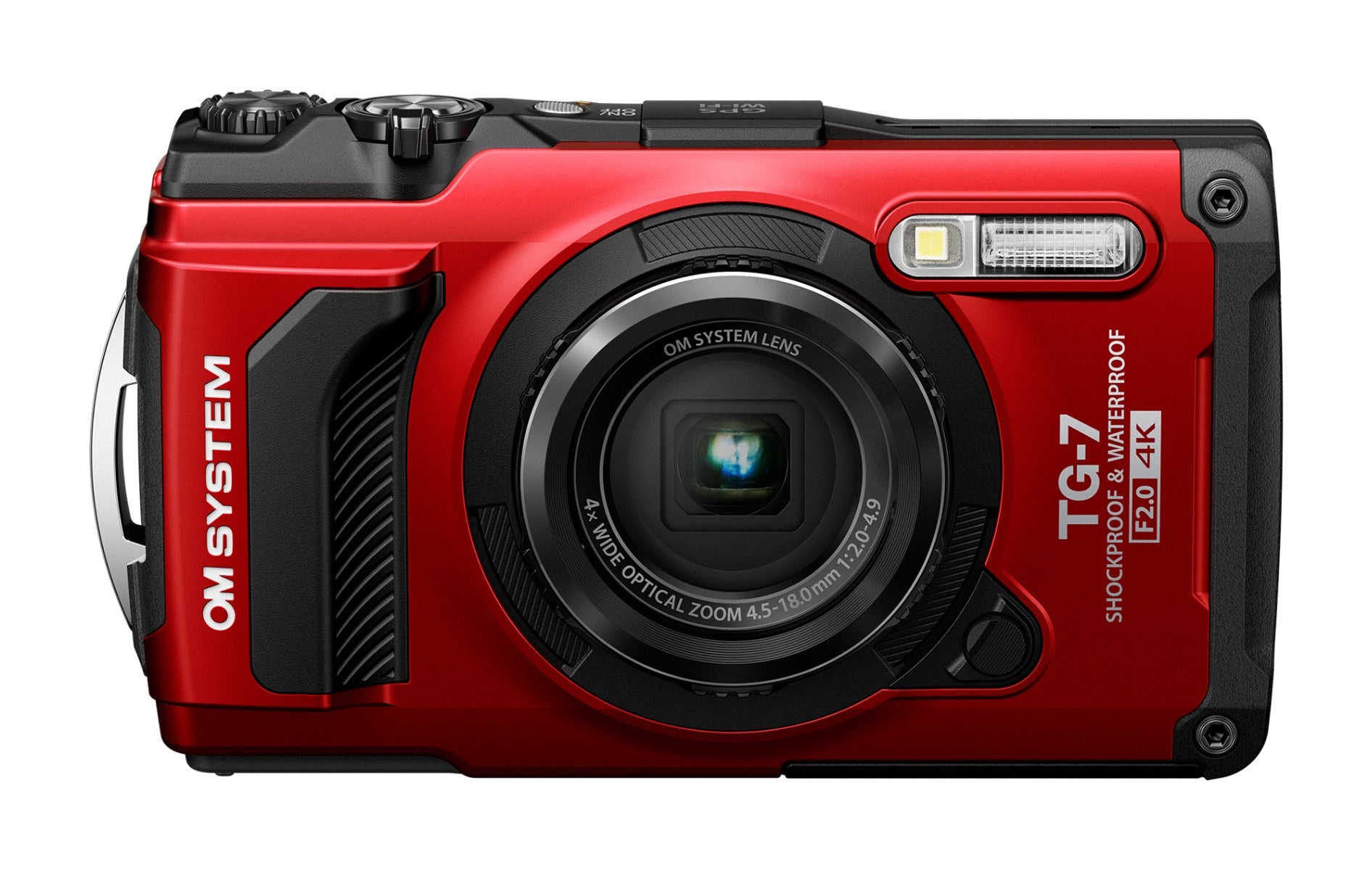 OM System Tough TG-7 Digital Camera (Red) 